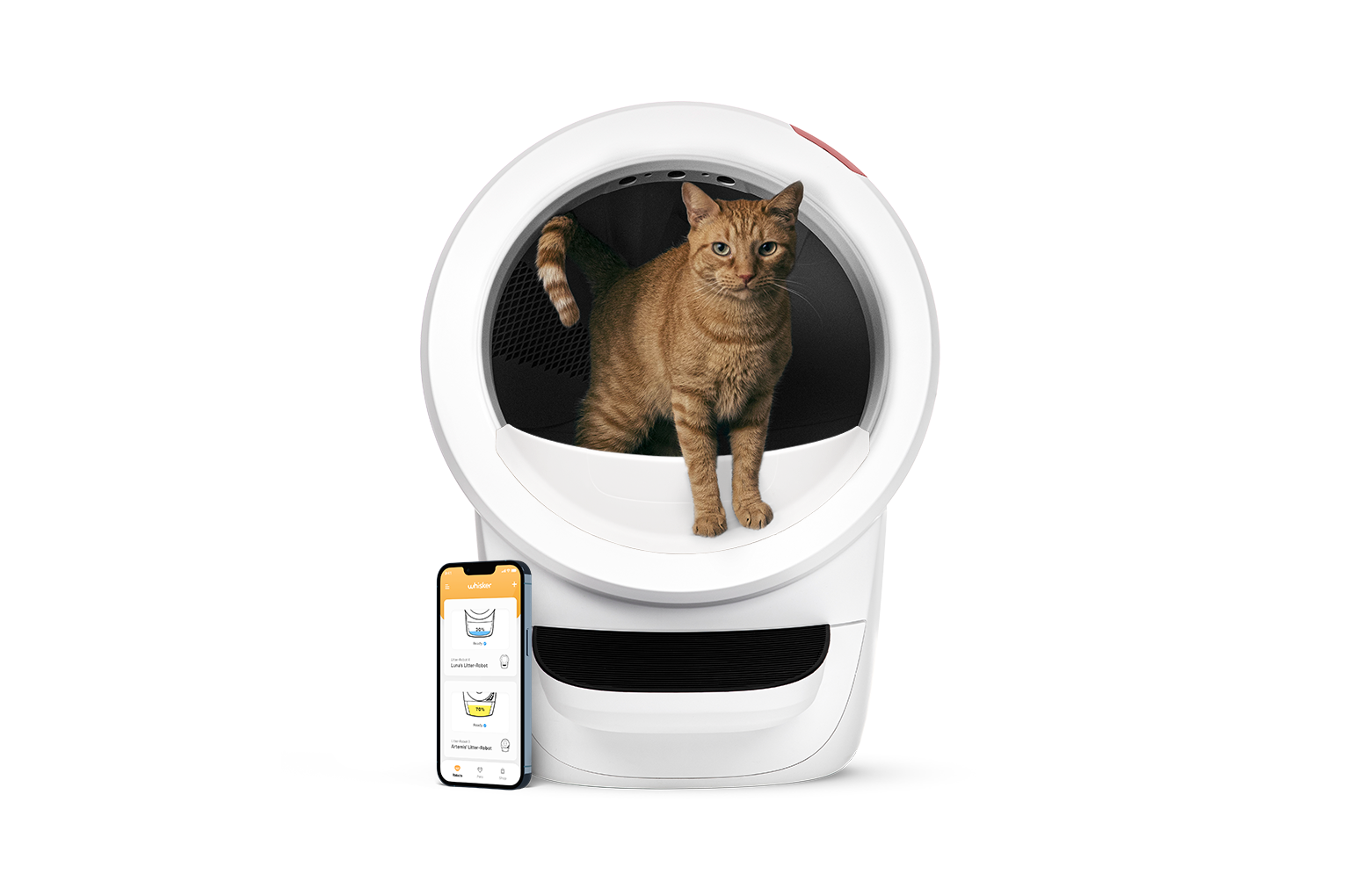 White LR4 with phone Best Self-Cleaning Litter Box?
